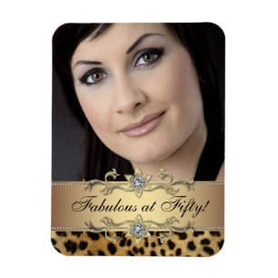 Íman Ímãs de Fotos de Leopardo Elegante