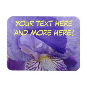 Íman Ímãs de Frases Personalizadas Flores de Íris Roxo