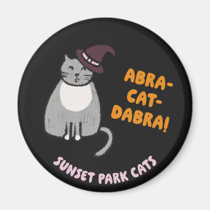 Íman Ímãs de Gatos do Parque Sunset no Halloween - Brux