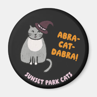 Íman Ímãs de Gatos do Parque Sunset no Halloween - Brux