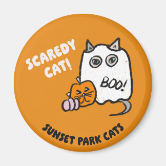 Íman Ímãs de Gatos do Parque Sunset no Halloween Fantas
