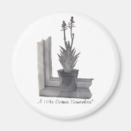 Íman Imãs de geladeira de esboços realistas de plantas