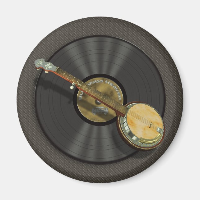 Íman Imãs de geladeira de Música Banjo (Frente)