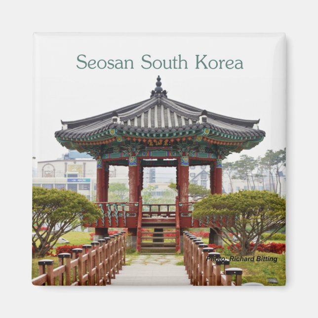 Íman Imãs de geladeira de Seosan South Korea Viagem Sou (Frente)