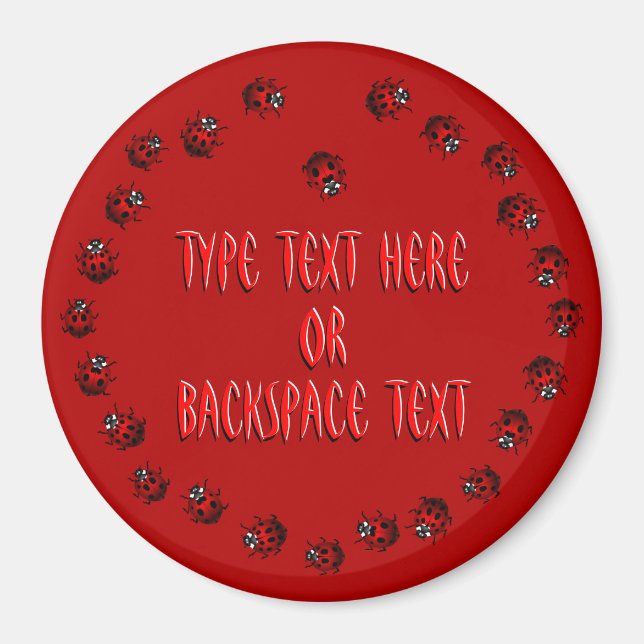 Íman Imãs de geladeira Ladybug de Magnet Personalizadas (Frente)