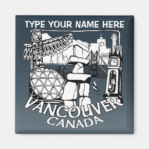 Íman Imãs de geladeira Vancouver Souvenir Personalizad