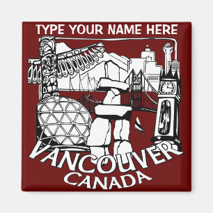 Íman Imãs de geladeira Vancouver Souvenir Personalizado