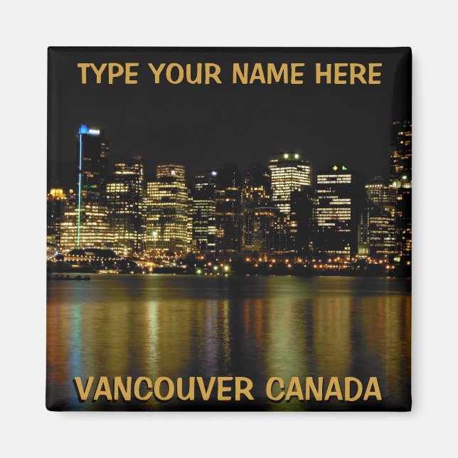 Íman Imãs de geladeira Vancouver Souvenir Personalizado (Frente)