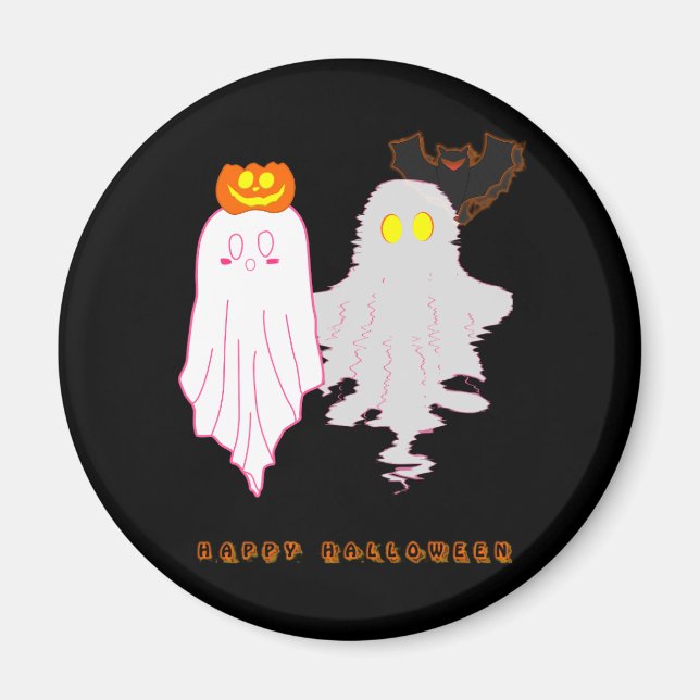 Íman Ímãs de Halloween de Fantasmas Bebês Fofos (Frente)
