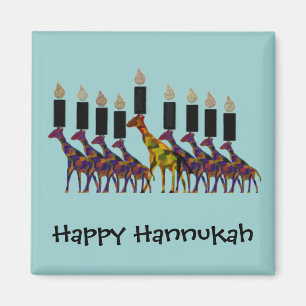 Íman Ímãs de Hannukah Menorah do girafa