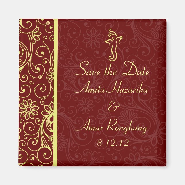 Íman Ímãs de Lembrança de Casamento Ganapati (Frente)