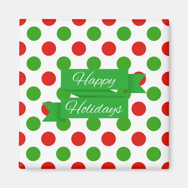 Íman Ímãs de Natal com Grande Padrão de Pontos (Frente)