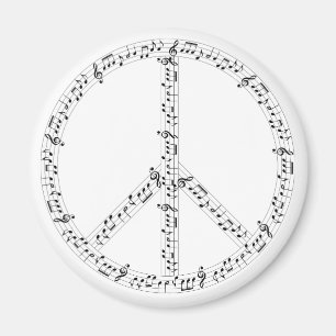 Íman Ímãs de Notas Musicais Símbolo da Paz Hippie