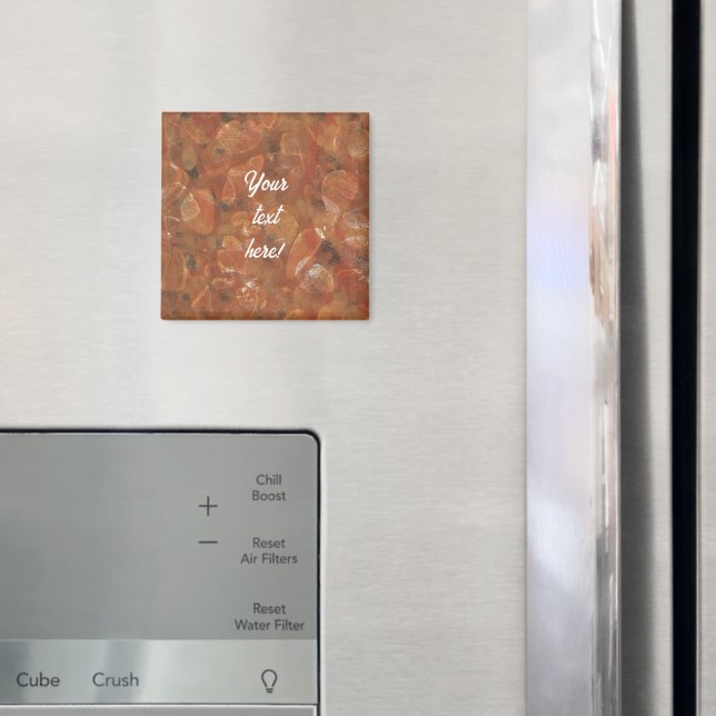 Íman Ímãs de Pedra com Estampa Rústica Laranja Bege (In Situ (Fridge))