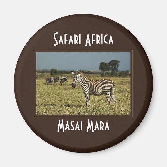Íman Imãs de safari de vida selvagem migratória de zebr (Frente)