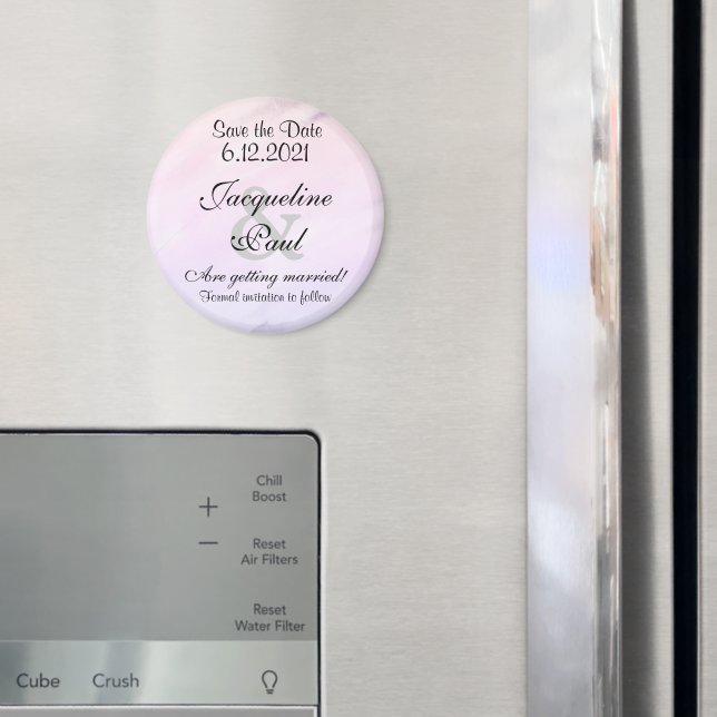 Íman Ímãs de Save the Date com Aquarela Roxa (In Situ (Fridge))