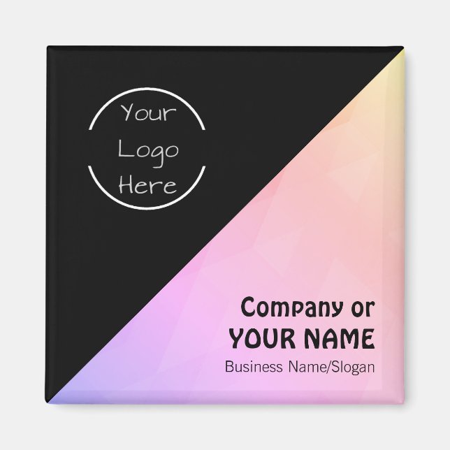 Íman Ímãs de Texto - Logotipo Personalizado (Frente)