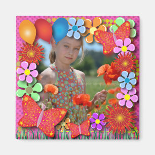 Íman Ímãs do aniversário: 003 borboletas e flores