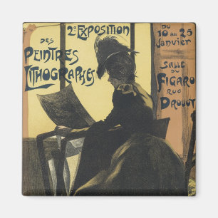 Íman Ímãs do poster de Nouveau da arte - litografia