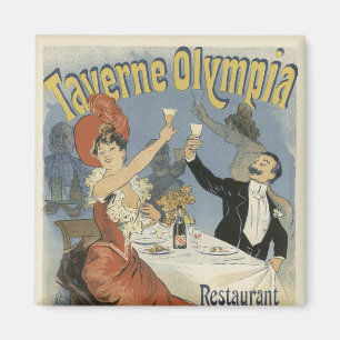 Íman Ímãs do poster de Nouveau da arte - restaurante