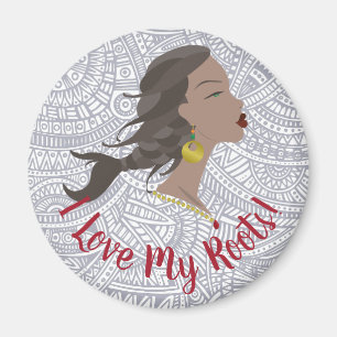 Íman Ímãs do refrigerador da textura do afro-american