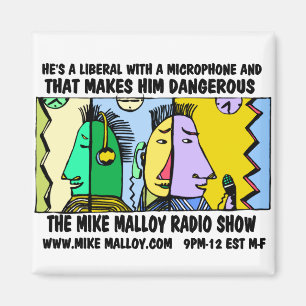 ÍMAN ÍMÃS DO SHOW RADIOFÓNICO DO MICROFONE MALLOY