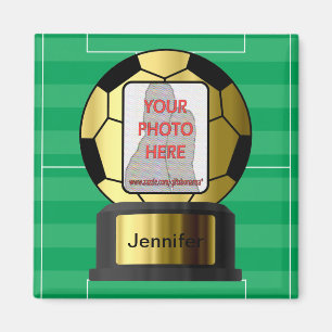 Íman Ímãs dourados da bola de futebol da foto