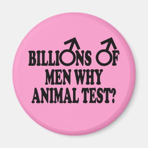 Íman Ímãs engraçados feministas do teste animal