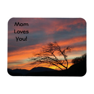 Íman Ímãs Mamãe Te Ama! Laranja Céu Nuvens Pôr do Sol