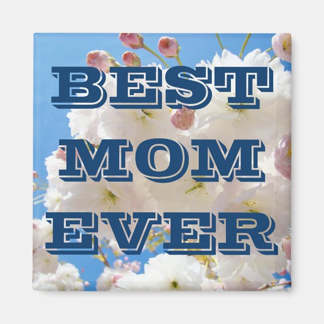 Íman ÍMÃS MELHOR MÃE DE TODAS Flores Flora Primavera (Frente)