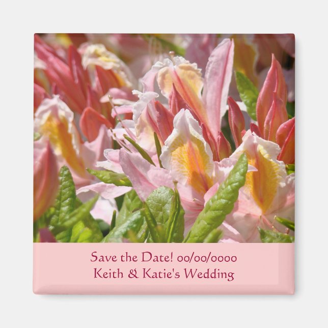 Íman Ímãs Salve a Data! Lembranças de casamento Flores  (Frente)