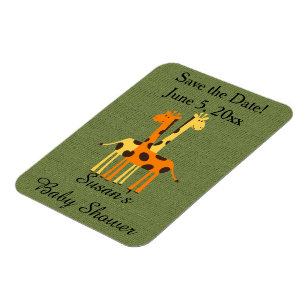 Íman Imãs salves a data de Chá de fraldas Girafa