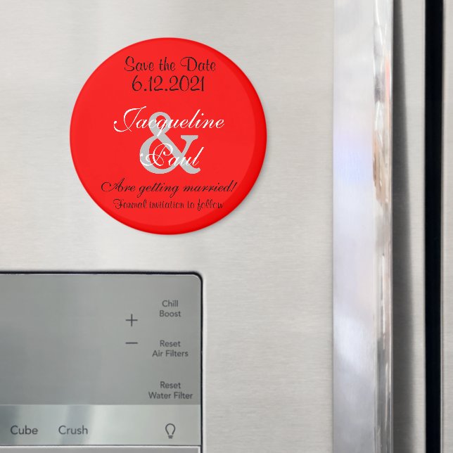 Íman Ímãs Vermelhos Românticos para Salvar a Data (In Situ (Fridge))