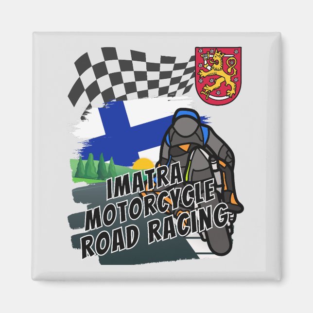 Íman Imatra Motorcycle Road Racing na Finlândia (Frente)