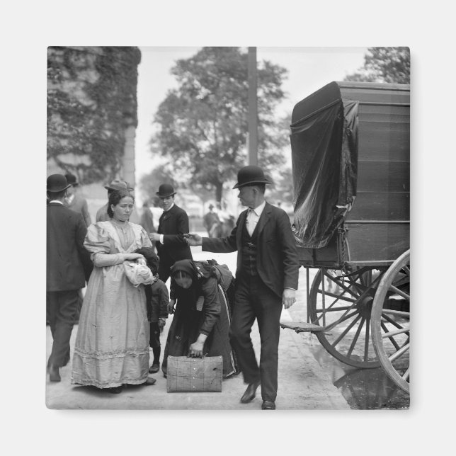 Íman Imigrantes no Battery Park, 1900 (Frente)