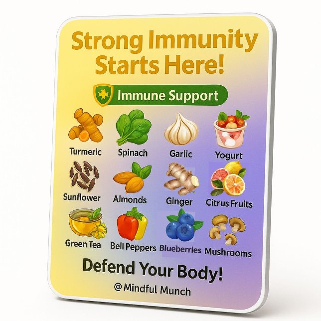 Íman 🛡️Immune Boosting Fridge Magnet (Defend your body with immune-boosting foods—this fridge magnet keeps you strong all year round.)