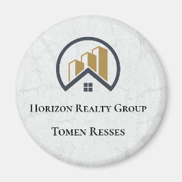 Íman Imobiliário Dourado Metálico Luxurioso