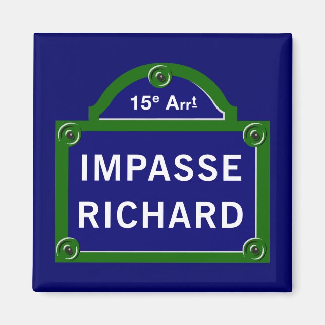 Íman Impasse Richard, Sinal de Paris (Frente)