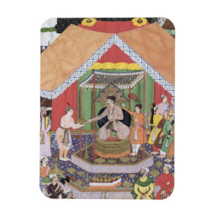 Íman Imperador Akbar (r.1556-1605) entertained por seu
