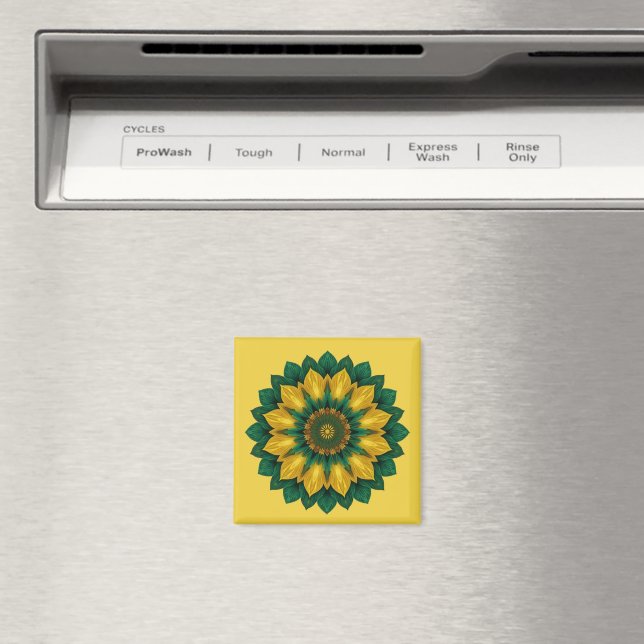 Íman Imperial Solar Flower Mandala Luxury Keychain  (In Situ (Dishwasher))