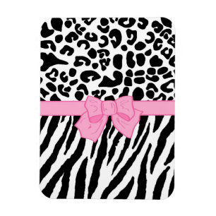 Íman Impressão animal da zebra feminino do leopardo e