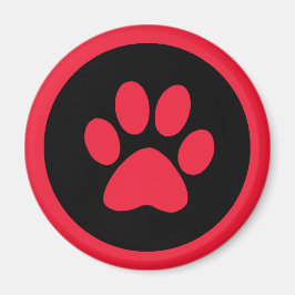 Íman Impressão central em vermelho e preto