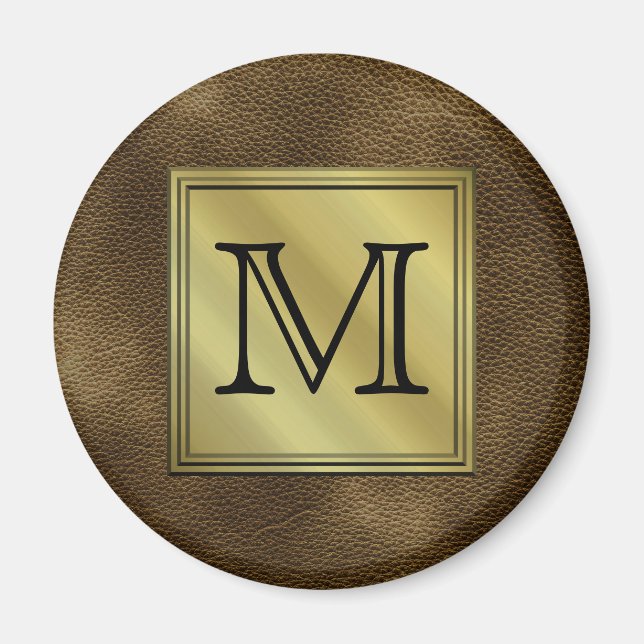 Íman Impressão da Imagem do Monograma Personalizado. Ca (Frente)