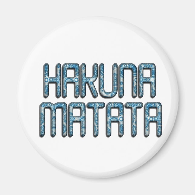 Íman Impressão de Arte 3D Hakuna Matata (Frente)