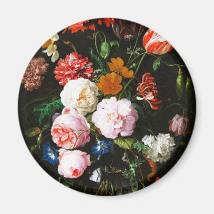Íman Impressão de Arte Botânica Floral Escura e Mal-hum