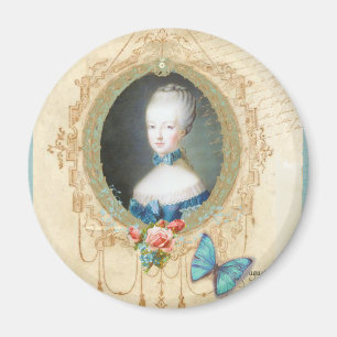 Íman Impressão de Arte da Borboleta Marie Antonette