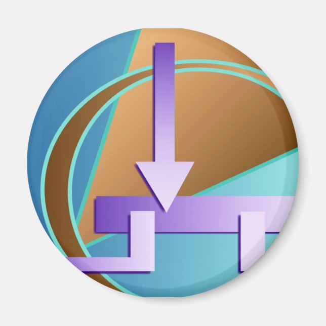 Íman impressão de arte digital "Diagrama de Circuito" (Frente)