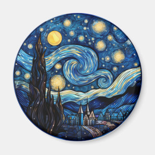 Íman Impressão de Arte Inspirada na Noite Estrelada Gir