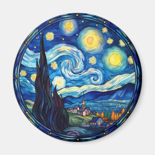 Íman Impressão de Arte Inspirada na Noite Estrelada Gir