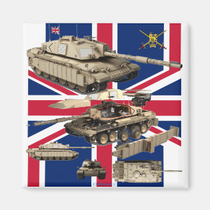 Íman Impressão de foto do tanque Challenger 2